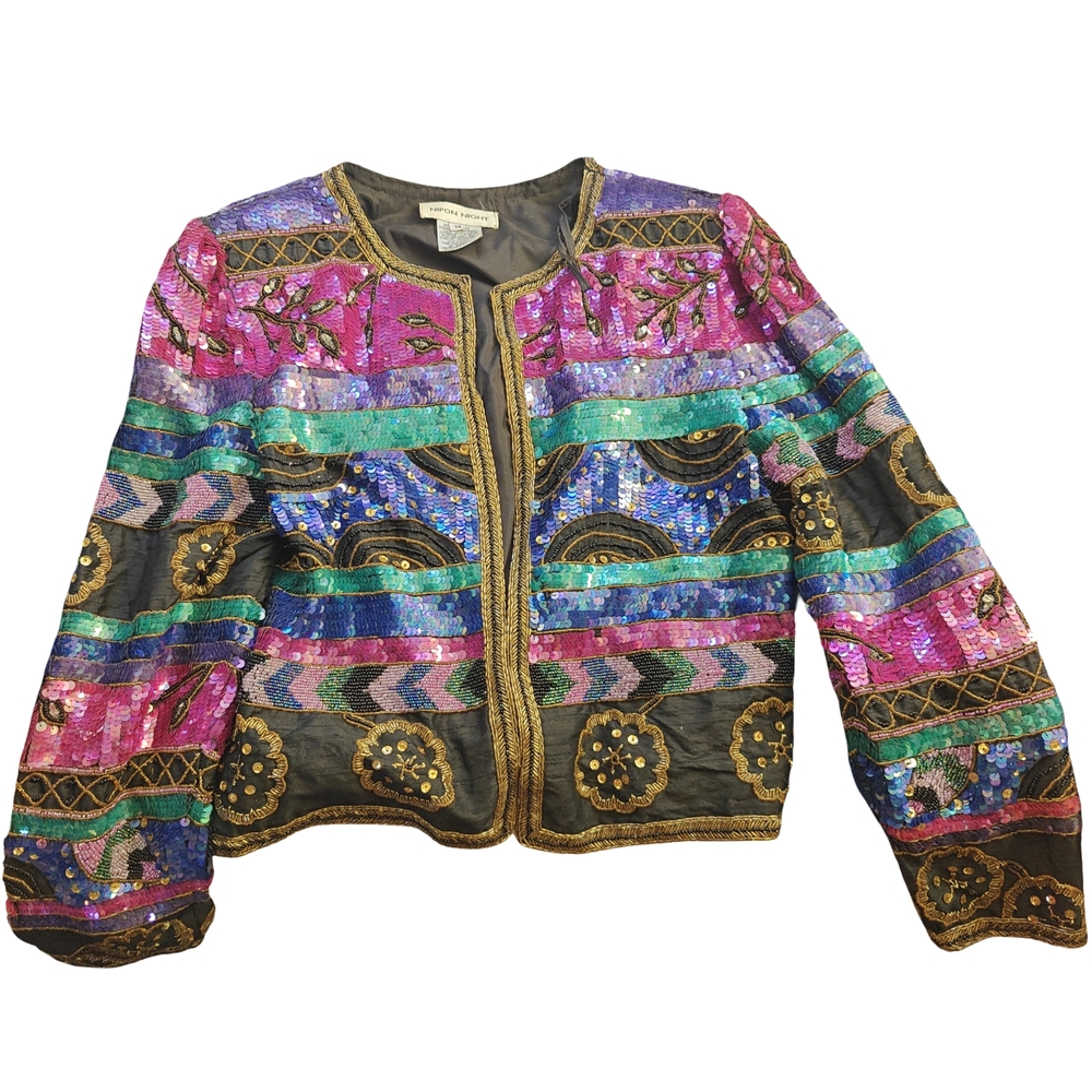 Vibrant Multicolor Sequin Blazer - image 1